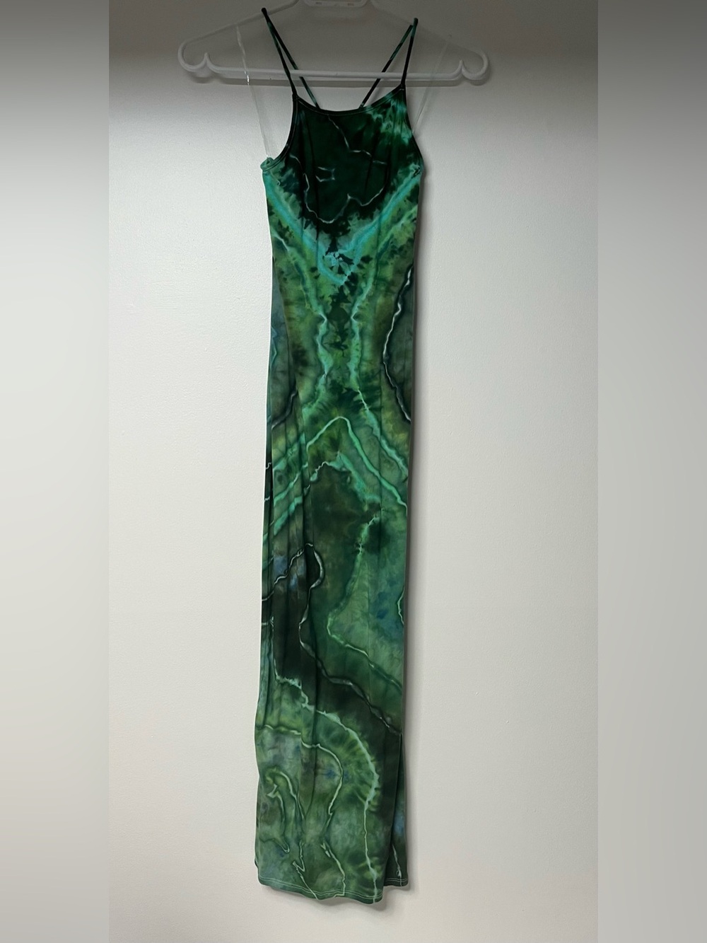 Katya Moon Dyes Eclipse Green Tie Dye Maxi Dress